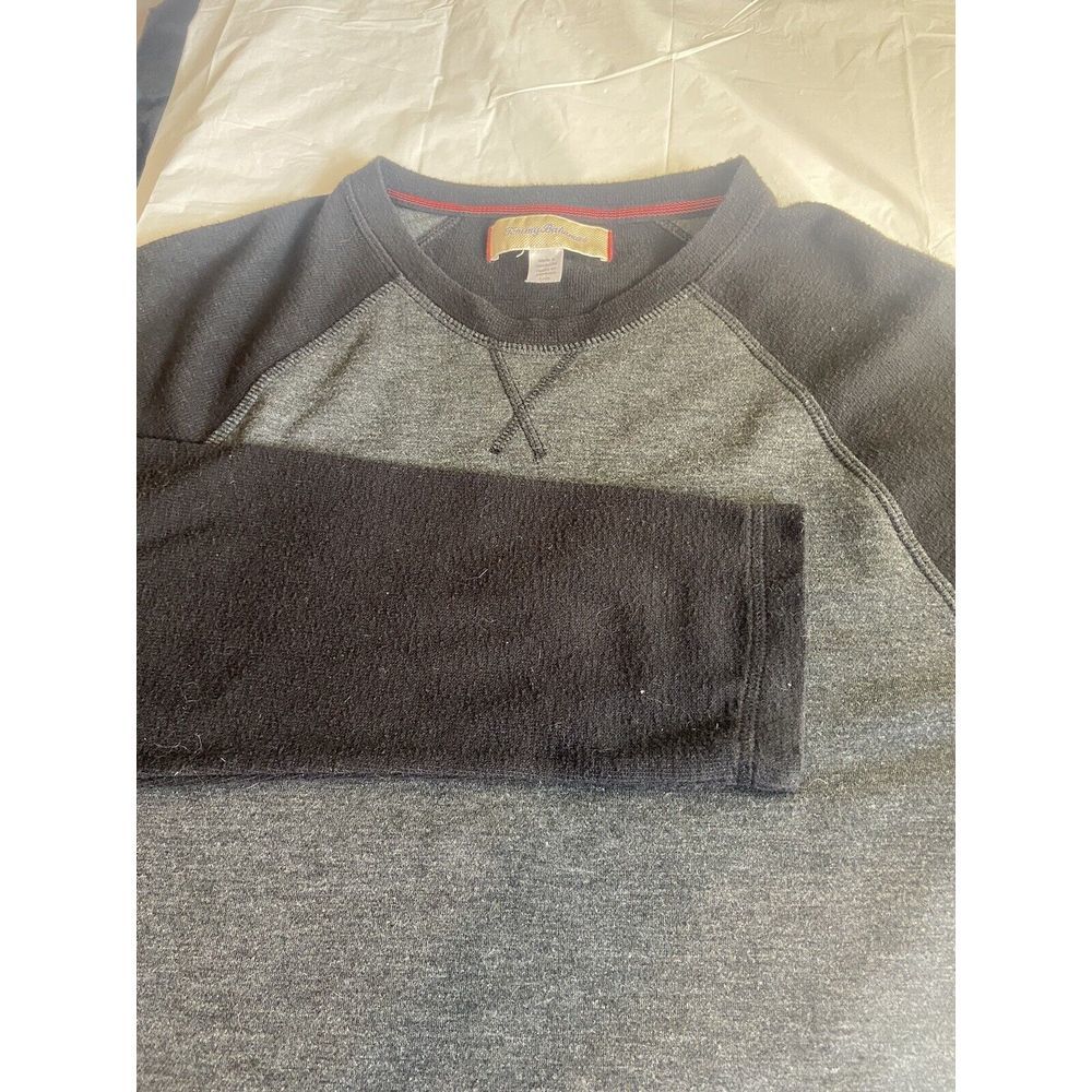 Men's Tommy‎ Bahama Baseball Style Crew Neck Gray T-Shirt- Size L-Mint Condition